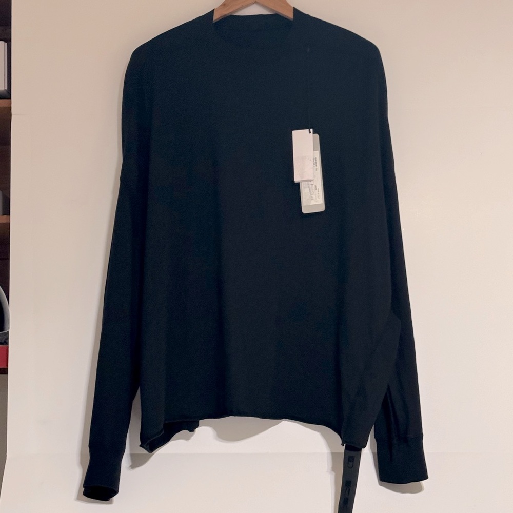 Rick Owens crater shirt long sleeves black One Size NWT
